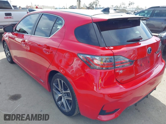 2014 Lexus CT 200h with VIN JTHKD5BH1E2181794, listed as a IAAI auction lot 41735349 with 41,146 mi miles and . Bid and sale history available at DreamBid. Image 3.