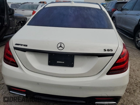2020 Mercedes-Benz S 65 AMG with VIN W1KUG7KB5LA530117, listed as a Copart auction lot 75060394 with Not provided miles and Salvage title. Bid and sale history available at DreamBid. Image 6.