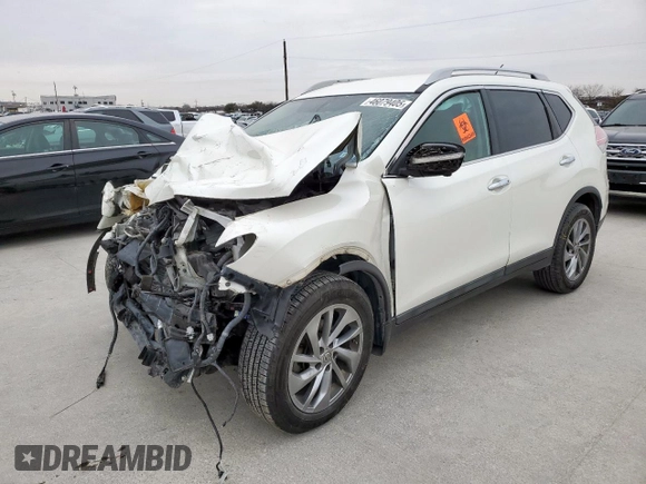 2015 Nissan Rogue SL with VIN 5N1AT2MT1FC880656, listed as a Copart auction lot 46079405 with 0 mi miles and Salvage Title. Bid and sale history available at carsss.com. Image 1.