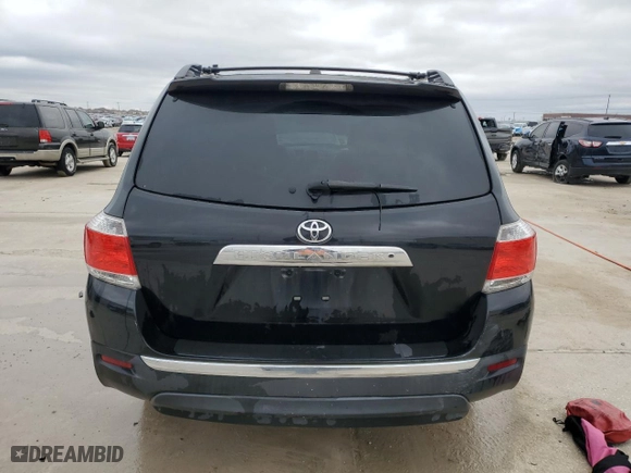 2013 Toyota Highlander Limited with VIN 5TDYK3EH1DS136606, listed as a Copart auction lot 45195505 with 0 mi miles and Salvage Title. Bid and sale history available at carsss.com. Image 6.