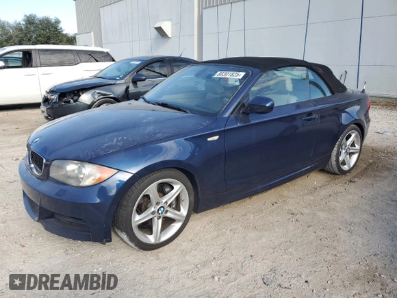 2010 BMW 1 Series 135i with VIN WBAUN9C50AVK41752, listed as a Copart auction lot 88301825 with Not Provided miles and Salvage Title. Bid and sale history available at carsss.com. Image 1.