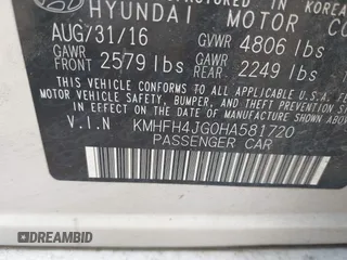 2017 Hyundai Azera Limited with VIN KMHFH4JG0HA581720, listed as a IAAI auction lot 42456573 with 137,317 mi miles and . Bid and sale history available at DreamBid. Image 9.