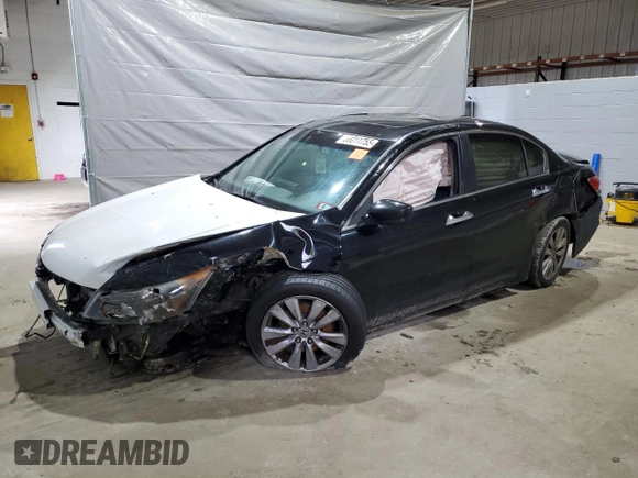 2011 Honda Accord EX-L z VIN 1HGCP3F85BA009136, wystawiony jako Copart lot #58011755 z przebiegiem Nie podano mil oraz Szkoda całkowita • Salvage title. Historia ofert i sprzedaży dostępna na DreamBid. Obrazek 1.