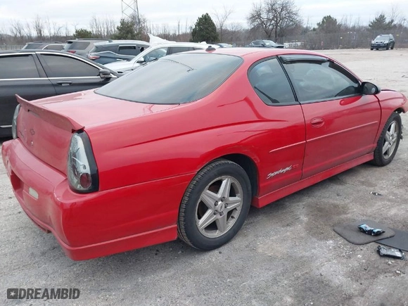 2004 Chevrolet Monte Carlo SS Supercharged with VIN 2G1WZ151349181767, listed as a IAAI auction lot 41128408 with 231,350 mi miles. Bid and sale history available at carsss.com. Image 4.
