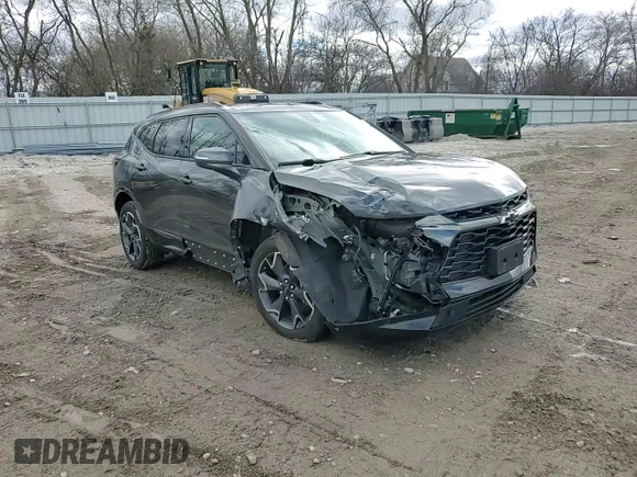2019 Chevrolet Blazer RS with VIN 3GNKBJRS1KS662752, listed as a Copart auction lot 53801715 with 32,239 mi miles and Salvage Title. Bid and sale history available at DreamBid. Image 15.