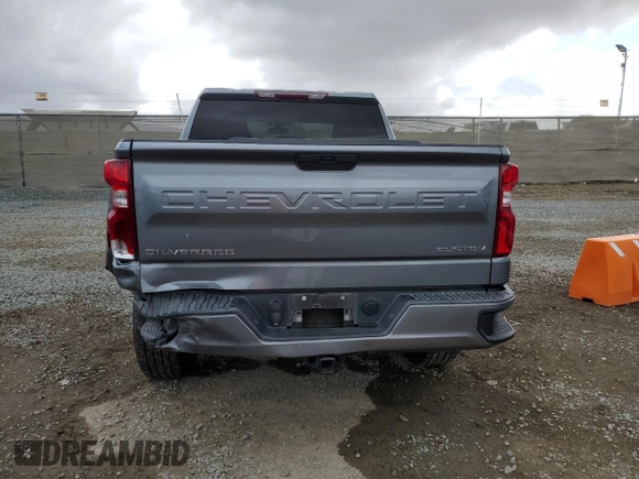 2020 Chevrolet Silverado 1500 Custom with VIN 3GCPWBEH9LG362156, listed as a Copart auction lot 47563805 with 72,267 mi miles and Salvage Title. Bid and sale history available at carsss.com. Image 6.