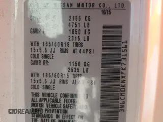 2015 Nissan NV200 SV with VIN 3N6CM0KNXFK731561, listed as a Copart auction lot 51877515 with 73,909 mi miles and Clean Title. Bid and sale history available at carsss.com. Image 13.