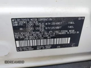 2019 Toyota RAV4 LE with VIN JTMF1RFV4KJ011269, listed as a IAAI auction lot 42546070 with 25,815 mi miles and . Bid and sale history available at DreamBid. Image 9.