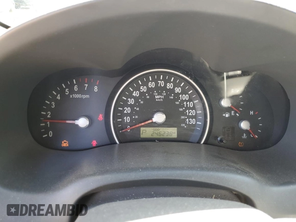 2008 Kia Sedona EX with VIN KNDMB233386237457, listed as a Copart auction lot 53727365 with 246,238 mi miles and Salvage Title. Bid and sale history available at carsss.com. Image 9.