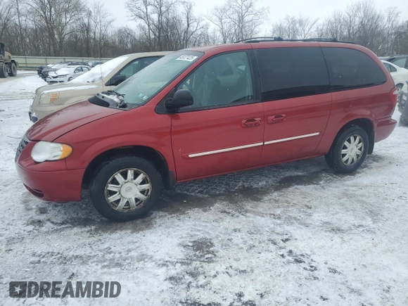 2007 Chrysler Town & Country Touring with VIN 2A8GP54L67R207318, listed as a Copart auction lot 46127425 with 57,155 mi miles and Salvage Title. Bid and sale history available at DreamBid. Image 1.