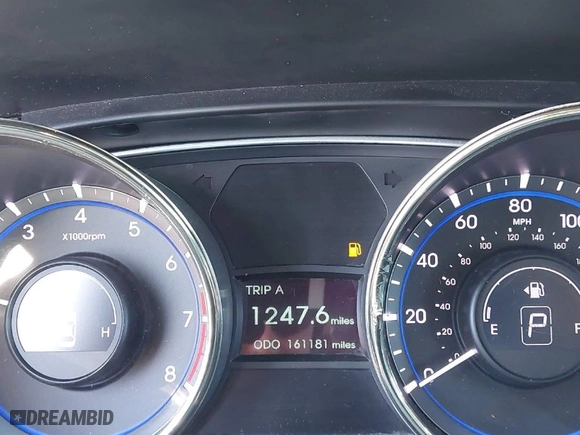 2012 Hyundai Sonata 2.0T SE with VIN 5NPEC4ABXCH411840, listed as a IAAI auction lot 41423420 with 161,181 mi miles. Bid and sale history available at carsss.com. Image 7.