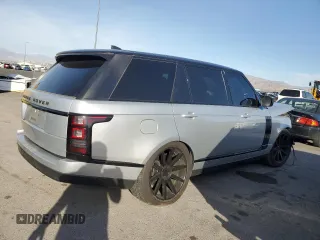 2017 Land Rover Range Rover with VIN SALGS5FEXHA345897, listed as a Copart auction lot 51103205 with 74,520 mi miles and Salvage title. Bid and sale history available at DreamBid. Image 3.