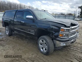 2014 Chevrolet Silverado 1500 LTZ with VIN 1GCVKSEC8EZ156725, listed as a Copart auction lot 43711365 with 127,224 mi miles and Salvage Title. Bid and sale history available at DreamBid. Image 4.