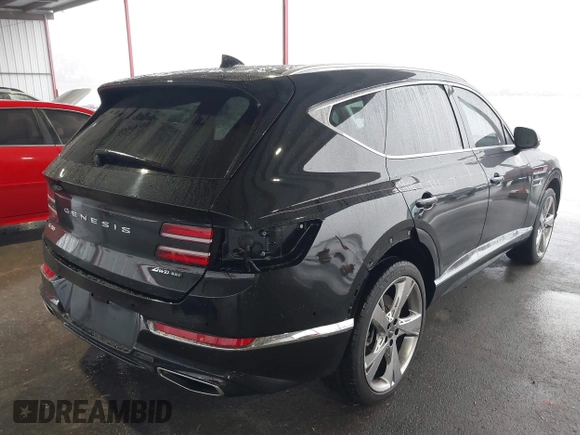 2021 Genesis GV80 with VIN KMUHCESC1MU046768, listed as a IAAI auction lot 41424946 with 18,471 mi miles and . Bid and sale history available at DreamBid. Image 4.