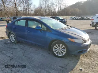 2012 Honda Civic EX-L with VIN 19XFB2F99CE324615, listed as a Copart auction lot 50165245 with 149,076 mi miles and Salvage Title. Bid and sale history available at DreamBid. Image 4.