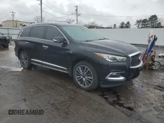 2017 Infiniti QX60 with VIN 5N1DL0MM9HC549675, listed as a Copart auction lot 52076715 with 100,009 mi miles and Salvage Title. Bid and sale history available at DreamBid. Image 4.