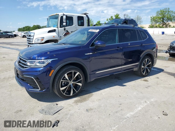 2024 Volkswagen Tiguan SEL R-Line with VIN 3VV4B7AX4RM045227, listed as a Copart auction lot 56002145 with 27,261 mi miles and Salvage title. Bid and sale history available at DreamBid. Image 1.