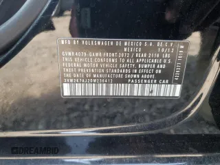 2013 Volkswagen Jetta S with VIN 3VW2K7AJ2DM236412, listed as a Copart auction lot 58314775 with 144,144 mi miles and Salvage title. Bid and sale history available at DreamBid. Image 12.