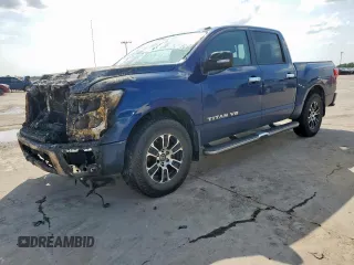 2020 Nissan Titan Platinum Reserve with VIN 1N6AA1EF8LN509004, listed as a Copart auction lot 59230325 with 74,181 mi miles and Salvage title. Bid and sale history available at DreamBid. Image 1.