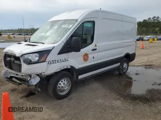 2023 Ford Transit Cargo z VIN 1FTBR2C84PKB15484, wystawiony jako Copart lot #50737605 z przebiegiem 15 881 mil mil oraz Szkoda całkowita • Salvage title. Historia ofert i sprzedaży dostępna na DreamBid. Obrazek 1.