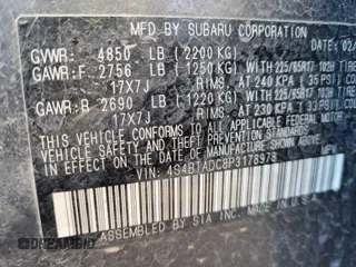 2023 Subaru Outback Premium с VIN 4S4BTADC8P3178978, выставлен на аукционе IAAI как лот 42563170 с пробегом 83 764 миль миль и . История ставок и продаж доступна на DreamBid. Изображение 6.