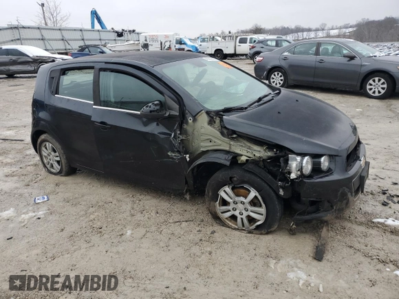 2013 Chevrolet Sonic LT with VIN 1G1JC6SB7D4240621, listed as a Copart auction lot 45019615 with 0 mi miles and Salvage Title. Bid and sale history available at carsss.com. Image 4.