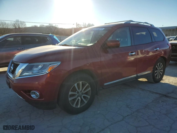 2014 Nissan Pathfinder Platinum with VIN 5N1AR2MM4EC633959, listed as a Copart auction lot 37940874 with 166,551 mi miles and Clean Title. Bid and sale history available at carsss.com. Image 1.