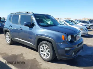 2021 Jeep Renegade Latitude with VIN ZACNJCBB9MPN19824, listed as a IAAI auction lot 41659015 with 21,065 mi miles. Bid and sale history available at carsss.com. Image 1.