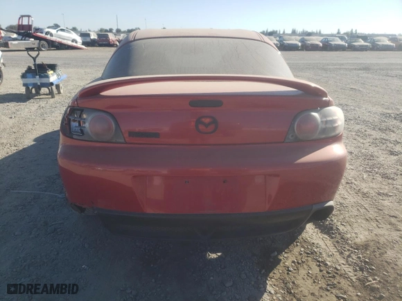 2004 Mazda RX-8 with VIN JM1FE173340122567, listed as a Copart auction lot 76424894 with 136,772 mi miles and Clean Title. Bid and sale history available at carsss.com. Image 6.