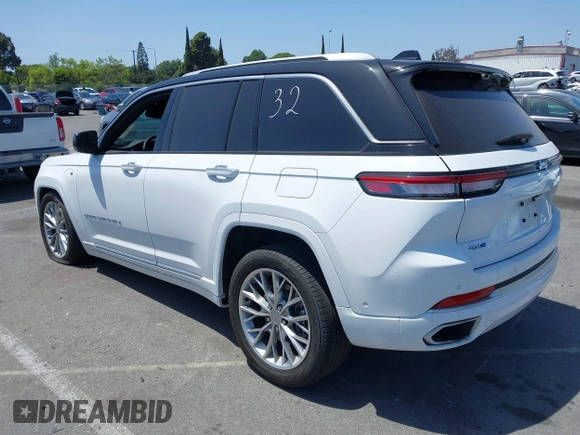 2023 Jeep Grand Cherokee Summit Reserve with VIN 1C4RJYE68P8787968, listed as a IAAI auction lot 42338911 with 28,652 mi miles and . Bid and sale history available at DreamBid. Image 3.