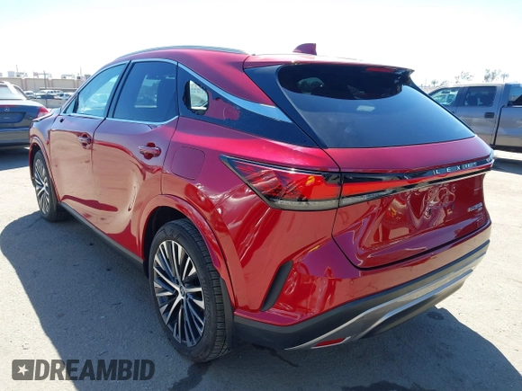 2023 Lexus RX with VIN 2T2BBMCA9PC014179, listed as a IAAI auction lot 41835970 with 9,525 mi miles. Bid and sale history available at carsss.com. Image 3.