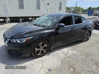 2021 Nissan Sentra SV with VIN 3N1AB8CV0MY218233, listed as a Copart auction lot 56182875 with 135,604 mi miles and Clean title. Bid and sale history available at DreamBid. Image 1.