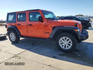 2023 Jeep Wrangler Willys with VIN 1C4HJXDN2PW686743, listed as a Copart auction lot 86203014 with 14,034 mi miles and Clean Title. Bid and sale history available at DreamBid. Image 4.