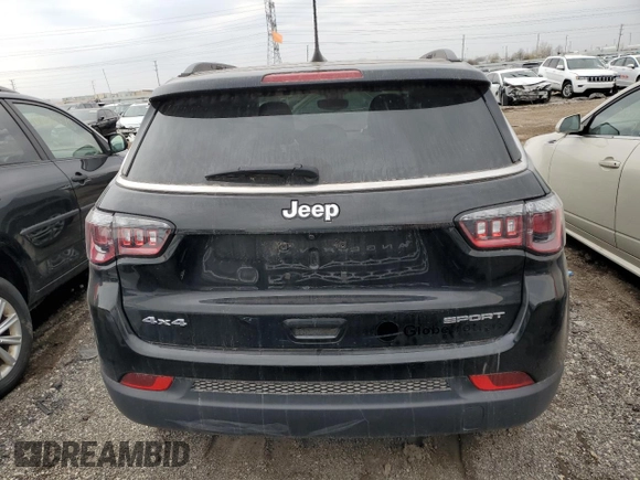 2021 Jeep Compass Sport with VIN 3C4NJDAB8MT554681, listed as a Copart auction lot 50680095 with 19,750 mi miles and Salvage title. Bid and sale history available at DreamBid. Image 6.