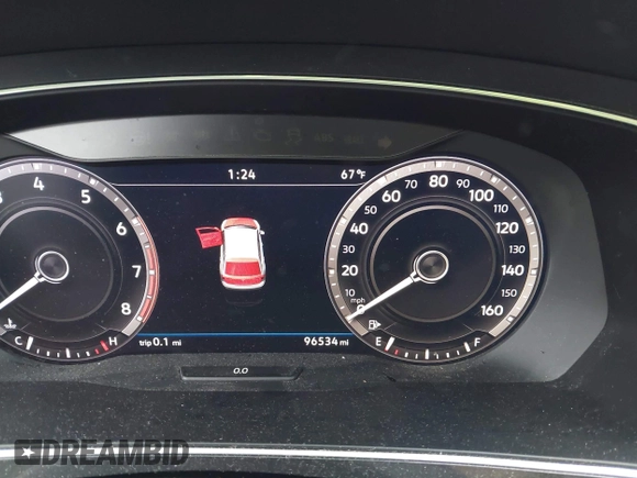 2019 Volkswagen Tiguan SE with VIN 3VV3B7AX6KM018161, listed as a IAAI auction lot 42279398 with 96,534 mi miles and . Bid and sale history available at DreamBid. Image 7.