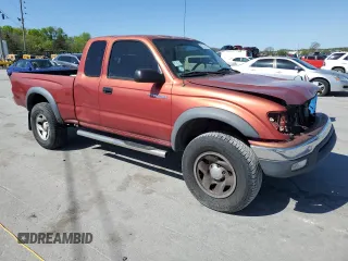 2001 Toyota Tacoma with VIN 5TEWM72NX1Z842202, listed as a Copart auction lot 53111405 with 304,857 mi miles and Salvage title. Bid and sale history available at DreamBid. Image 4.