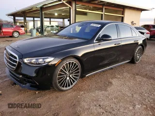 2022 Mercedes-Benz S S 580 with VIN W1K6G7GB9NA146183, listed as a Copart auction lot 88074035 with 23,208 mi miles and Salvage Title. Bid and sale history available at carsss.com. Image 1.