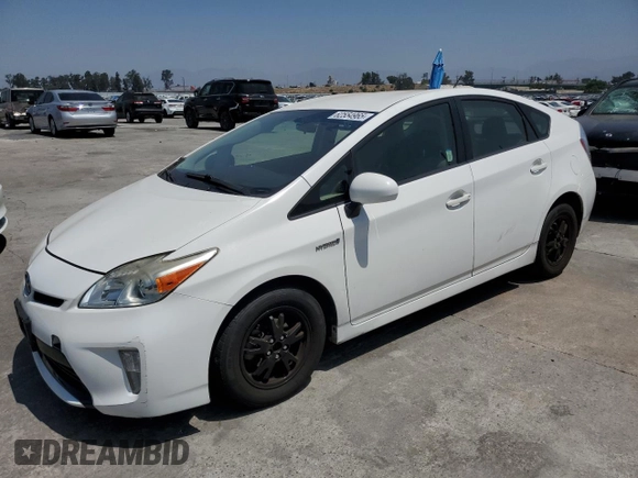 2015 Toyota Prius Four with VIN JTDKN3DU9F1965497, listed as a Copart auction lot 62554965 with 70,181 mi miles and Salvage title. Bid and sale history available at DreamBid. Image 1.