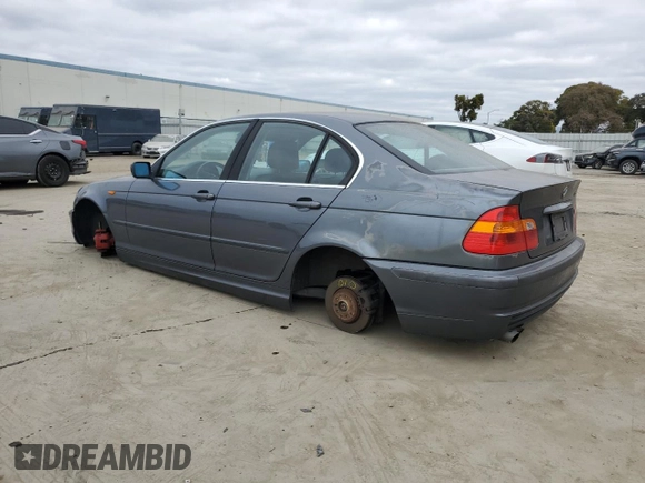 2002 BMW 3 Series 330i with VIN WBAEV53482KM20077, listed as a Copart auction lot 43391375 with 0 mi miles and Salvage Title. Bid and sale history available at carsss.com. Image 2.
