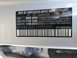 2020 Mercedes-Benz C 43 AMG z VIN W1KWF6EB1LR571590, wystawiony jako Copart lot #47194935 z przebiegiem 52 608 mil mil oraz Szkoda całkowita • Salvage title. Historia ofert i sprzedaży dostępna na DreamBid. Obrazek 13.