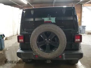 2021 Jeep Wrangler Unlimited Sahara High Altitude with VIN 1C4HJXEG4MW844446, listed as a Copart auction lot 76680594 with 27,124 mi miles and Salvage title. Bid and sale history available at DreamBid. Image 6.