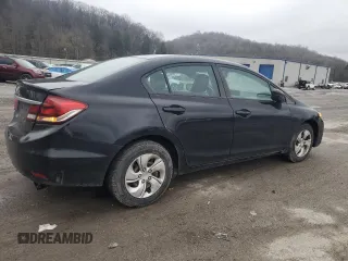 2015 Honda Civic Sedan LX with VIN 19XFB2F55FE700860, listed as a Copart auction lot 52613915 with 170,174 mi miles and Salvage Title. Bid and sale history available at carsss.com. Image 3.