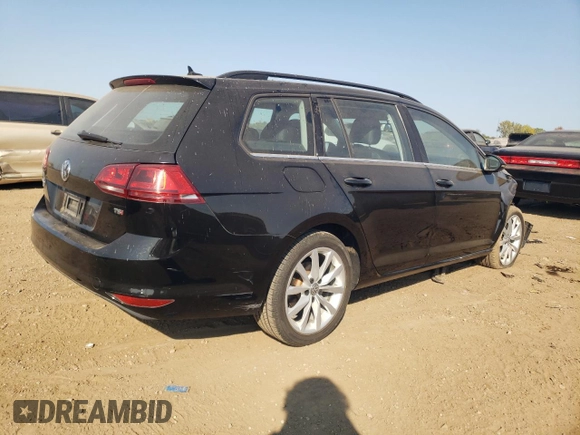 2017 Volkswagen Golf SportWagen S with VIN 3VWC17AU0HM536537, listed as a Copart auction lot 71959704 with 48,502 mi miles and Salvage Title. Bid and sale history available at carsss.com. Image 3.