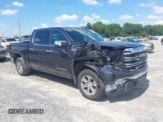 2025 GMC Sierra 1500 SLT with VIN 3GTUUDED9SG300563, listed as a IAAI auction lot 42643633 with 7,403 mi miles and . Bid and sale history available at DreamBid. Image 1.