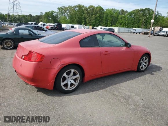 2004 Infiniti G35 w/Leather z VIN JNKCV54E94M813951, wystawiony jako Copart lot #56457375 z przebiegiem 202 226 mil mil oraz Czysty tytuł • Clean title. Historia ofert i sprzedaży dostępna na DreamBid. Obrazek 3.