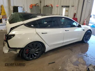 2022 Tesla Model 3 Performance with VIN 5YJ3E1EC8NF200530, listed as a Copart auction lot 43278455 with 50,682 mi miles and Non Repairable. Bid and sale history available at carsss.com. Image 3.