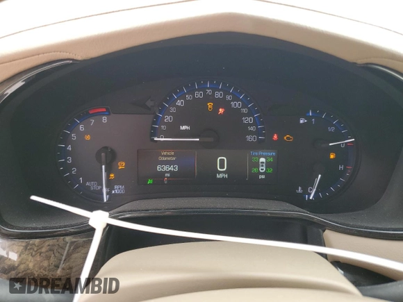 2016 Cadillac CTS Sedan Luxury Collection RWD with VIN 1G6AR5SX4G0117305, listed as a Copart auction lot 47463455 with 63,643 mi miles and Salvage Title. Bid and sale history available at carsss.com. Image 9.