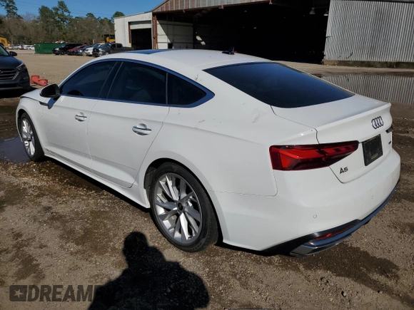 2022 Audi A5 Sportback Premium with VIN WAUABCF59NA006557, listed as a Copart auction lot 40883224 with 60,170 mi miles. Bid and sale history available at carsss.com. Image 2.