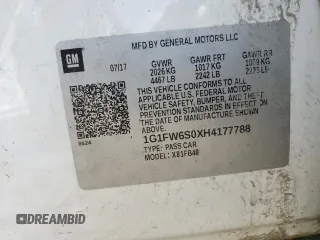 2017 Chevrolet Bolt EV LT with VIN 1G1FW6S0XH4177788, listed as a Copart auction lot 59331525 with 67,214 mi miles and Non repairable. Bid and sale history available at DreamBid. Image 13.