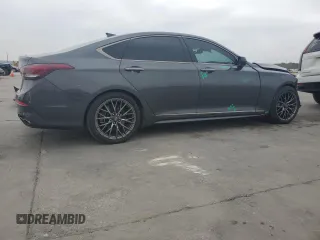 2018 Genesis G80 Sport with VIN KMHGN4JB8JU240796, listed as a Copart auction lot 78517364 with 89,858 mi miles and Salvage Title. Bid and sale history available at DreamBid. Image 3.